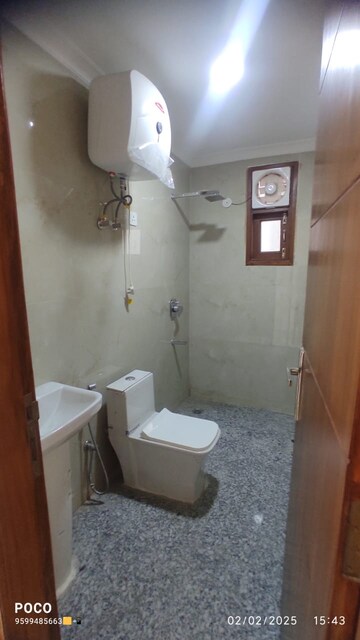 Bathroom in 3 BHK Builder Floor at Mehrauli – for Rent