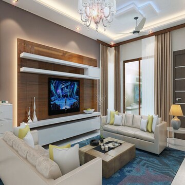Living Room in 3 BHK Apartment at Lodha Bellissimo, Mahalaxmi – for Rent