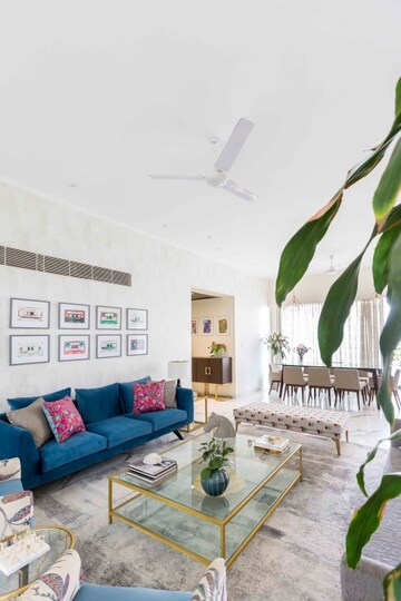 Living Room in 3 BHK Apartment at Lodha Bellissimo, Mahalaxmi – for Rent