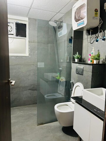 Bathroom in 2 BHK Apartment at Jaipurias Sunrise Greens Zirakpur, Vip Road – for Rent