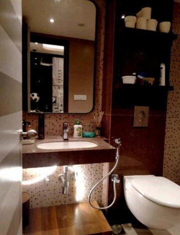 Bathroom in 2 BHK Apartment at Lodha Luxuria Priva, Majiwada – for Rent