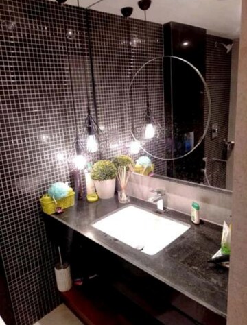 Bathroom in 2 BHK Apartment at Lodha Luxuria Priva, Majiwada – for Rent