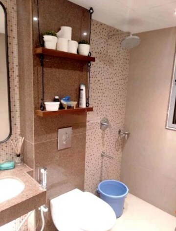Bathroom in 2 BHK Apartment at Lodha Luxuria Priva, Majiwada – for Rent