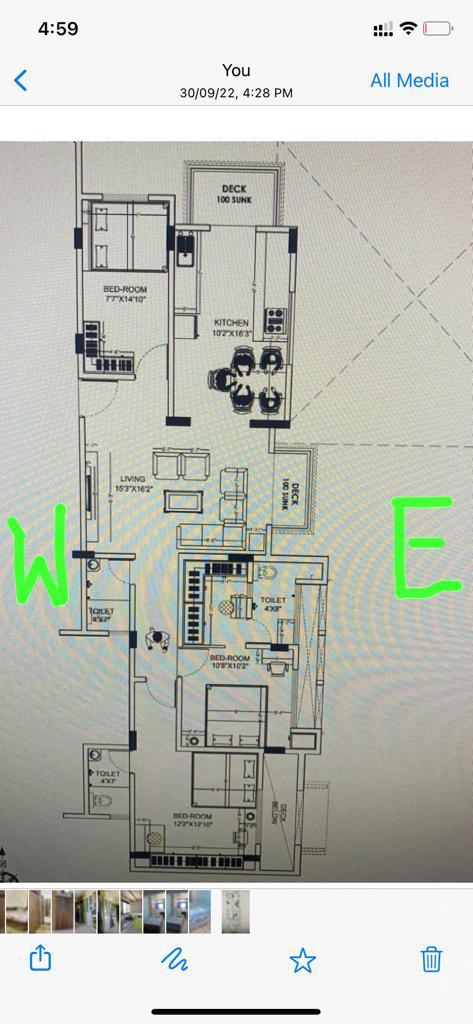 3 BHK + Pooja Room Apartment For Sale in Kul Ecoloch