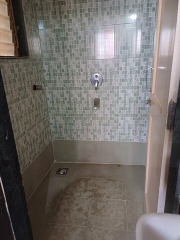 Bathroom in 1 BHK Apartment at Megh Malhar Co-op Housing Society, Ghansoli – for Rent