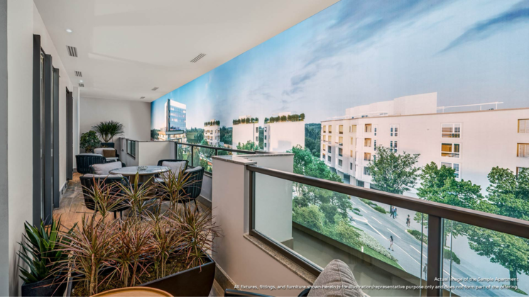 Balcony, dlf-the-grove 4 Bedroom 2430 Sq.Ft. Builder Floor In Dlf Phase V Gurgaon 8154833