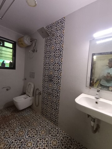 Bathroom in 1 BHK Apartment at Naupada – for Rent