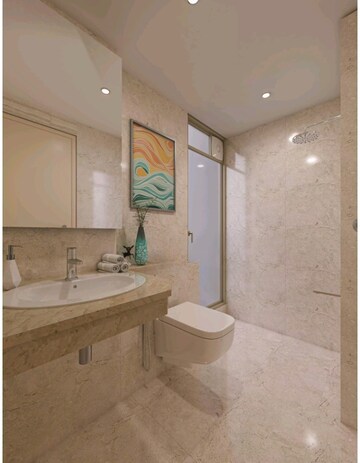 Bathroom in 2 BHK Apartment at Satguru Florence, Kasarvadavali – for Sale