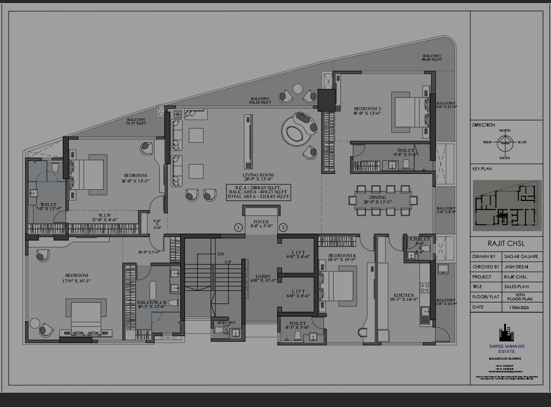 4 BHK + Study Room Apartment For Sale in Gulmohar Road Juhu Vile P