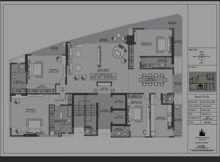 Floor Plan, vile parle west 4 Bedroom 3250 Sq.Ft. Apartment In Vile Parle West Mumbai 8155228