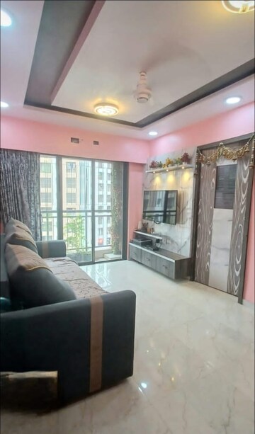 Living Room in 1 BHK Apartment at Sunteck West World, Naigaon East – for Rent