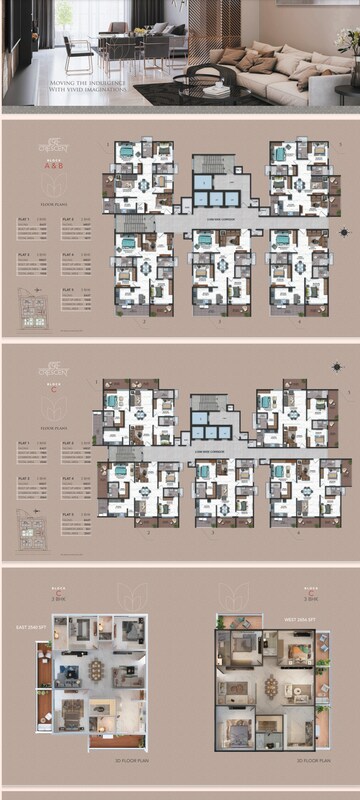 Floor Plan in 3 BHK Apartment at Candeur Crescent, Serilingampally – for Sale