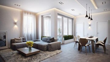 Living Room in 4 BHK Apartment at Rustomjee Crown, Prabhadevi – for Rent