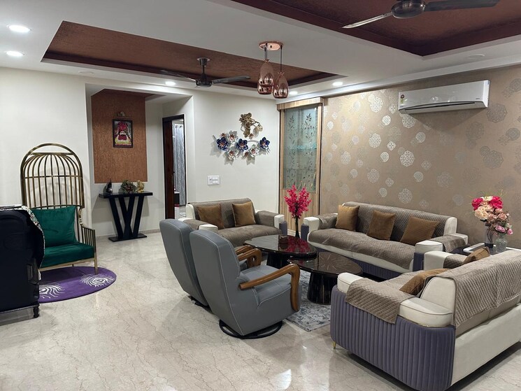 Living Room, puri-vip-floors 4 Bedroom 4500 Sq.Ft. Apartment In Sector 81 Faridabad 8156474
