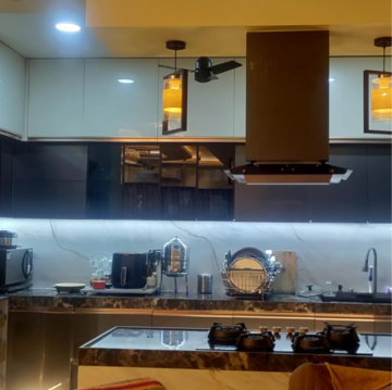 Kitchen in 3 BHK Apartment at N Rose Northern Heights, Maratha Colony – for Rent