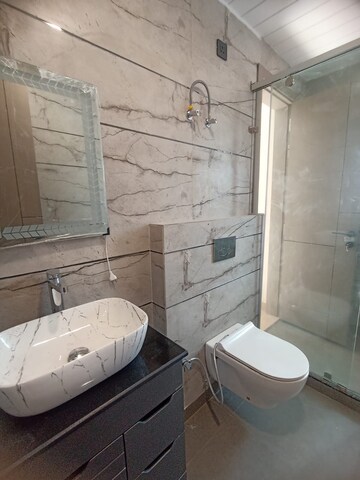 Bathroom in 3 BHK Builder Floor at Paschim Vihar – for Rent