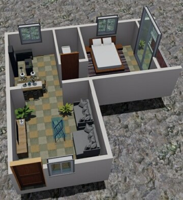 Balcony in 1 BHK Apartment at Lohgaon – for Rent