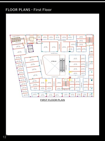 Floor Plan in  Office Space at Rhine Celeste Mall, Lda Colony – for Sale