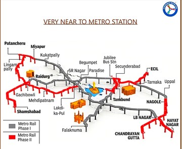 2 BHK Apartment – Map Location View at Ameenpur - for Sale