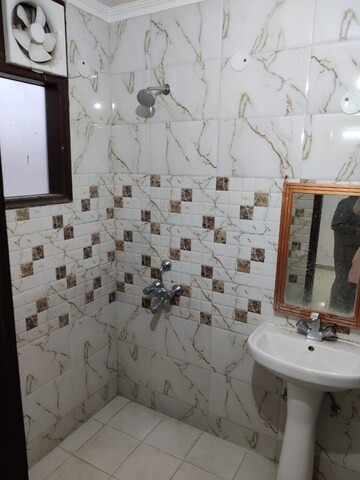 Bathroom in 2 BHK Builder Floor at Palam Vihar Extension – for Rent