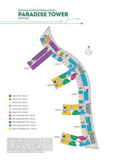 Master Plan in Studio Apartment at Paradise At Brigade Cornerstone Utopia, Varthur – for Sale