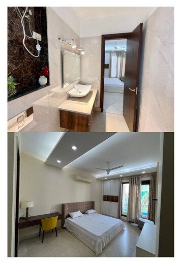 Kitchen in 3 BHK Builder Floor at Ansal Sushant Lok I, Sector 43 – for Rent