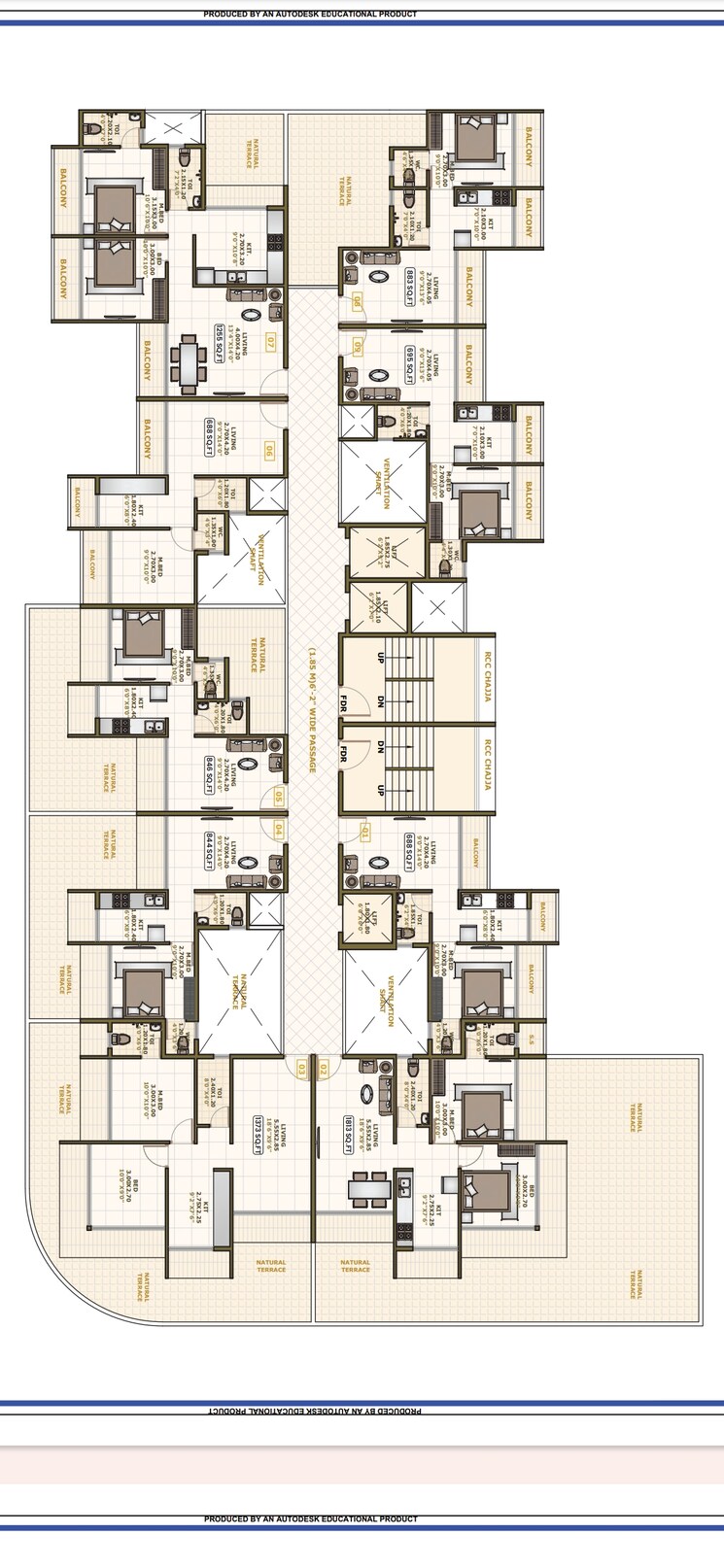 Floor Plan, dapoli 2.5 Bedroom 800 Sq.Ft. Apartment In Dapoli Navi Mumbai 8159909