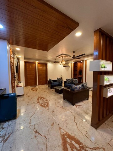 Living Room in 3 BHK Builder Floor at Unitech South City 1, South City 1 – for Rent