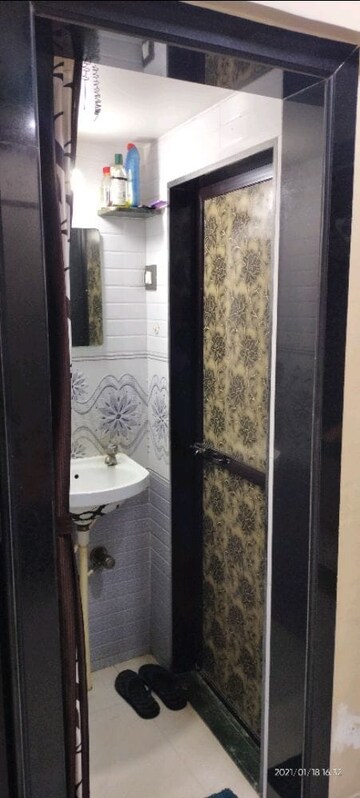 Bathroom in 1 BHK Apartment at Sai Shweta Residency, Mira Road – for Rent