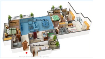 Floor Plan in 3.5 BHK Apartment at Presidency Heights, Sector 25 Yamuna Expressway – for Sale