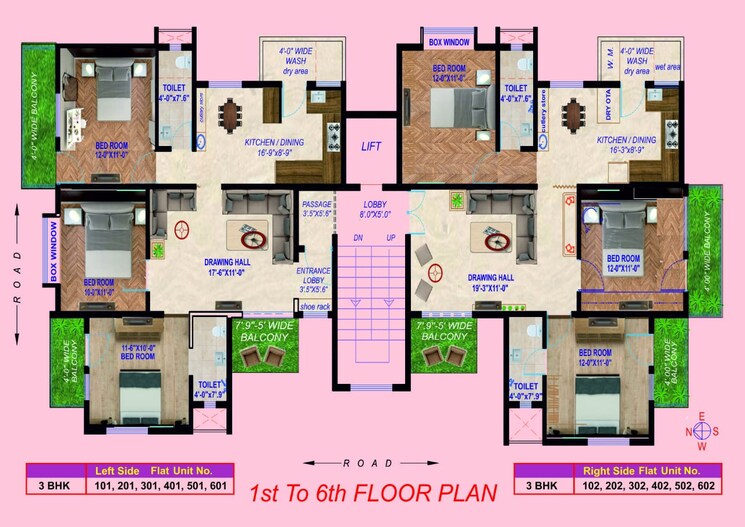 Floor Plan, manewada 3 Bedroom 1550 Sq.Ft. Apartment In Manewada Nagpur 8160869