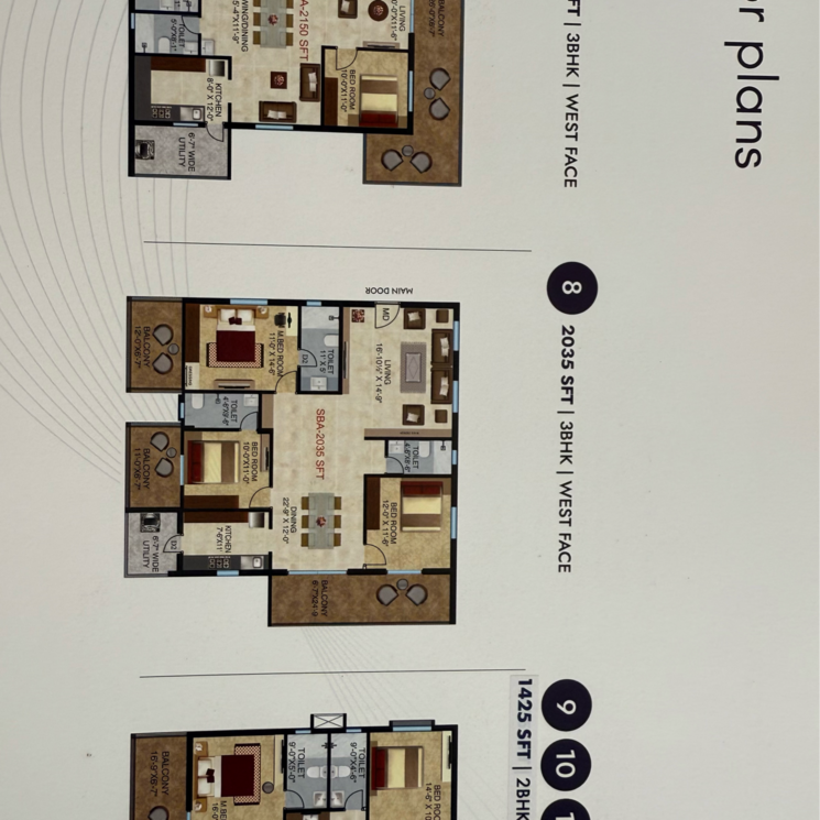 Floor Plan, home-town-heights 2 Bedroom 1425 Sq.Ft. Apartment In Kowkoor Hyderabad 8161089