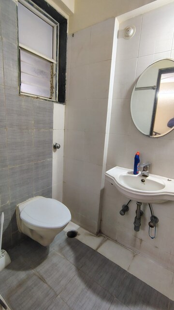 Bathroom in 3 BHK Apartment at Adhiraj Gardens, Kharghar – for Rent