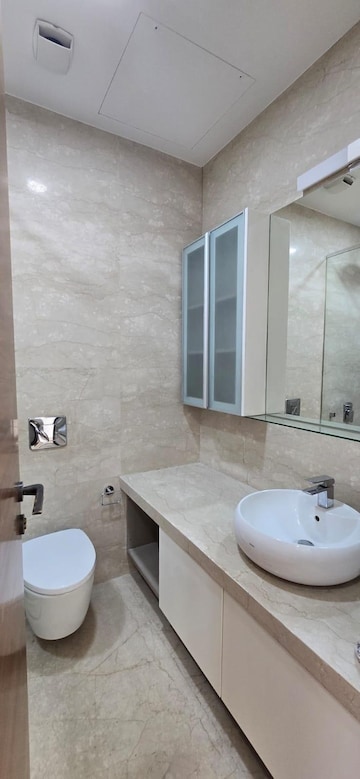 Bathroom in 3 BHK Apartment at Omkar 1973, Worli – for Rent
