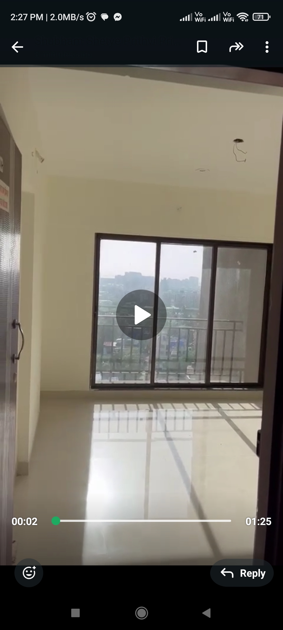 2 BHK + Study Room 650 Sq.Ft. Apartment in Prithvi Pride