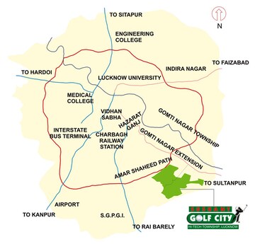  Plot – Map Location View at Ansal Sushant Golf city, Sushant Golf City - for Sale