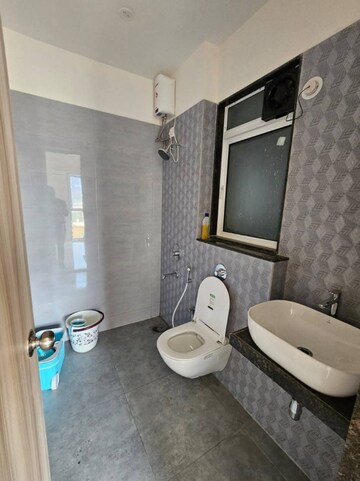 Bathroom in 1 BHK Apartment at Ashar Axis, Majiwada – for Rent