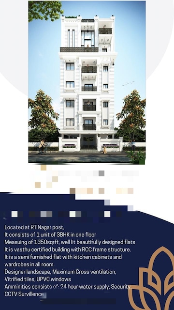 6+ BHK Builder Floor For Resale in Rt Nagar Bangalore  8164203