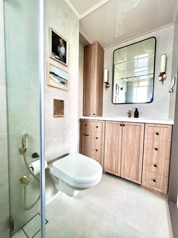 Bathroom in 2 BHK Apartment at Wadhwa TW Gardens, Kandivali East – for Rent