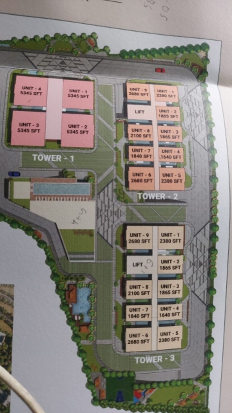 Master Plan, mahaveer-crystal-garden 3 Bedroom 2680 Sq.Ft. Apartment In Attapur Hyderabad 8164372