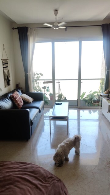 Living Room in 2 BHK Apartment at Rustomjee Erika, Bandra East – for Rent