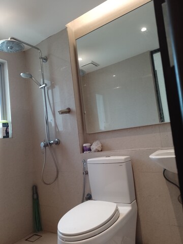 Bathroom in 1 BHK Apartment at Hiranandani Fedora, Ghodbunder Road – for Rent