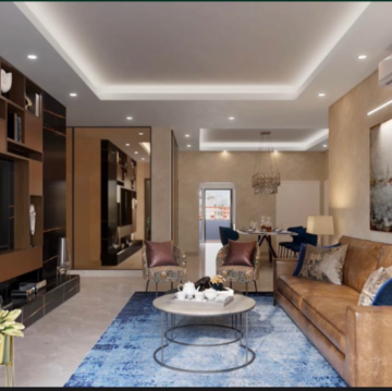 Living Room in 3 BHK Apartment at M3M Golf Hills, Sector 79 – for Sale