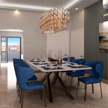 Living Room in 3 BHK Apartment at M3M Golf Hills, Sector 79 – for Sale