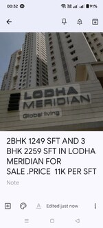 3 BHK + Pooja Room 1818 Sq.Ft. Apartment in Lodha Meridian