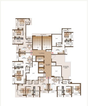 Floor Plan in 2 BHK Apartment at Giriraj Sapphire, Kharghar Sector 35e – for Sale