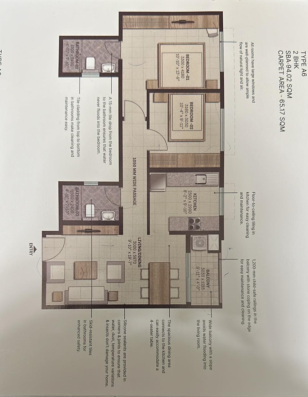 2 BHK 1012 Sq.Ft. Apartment in Sobha Dream Acres