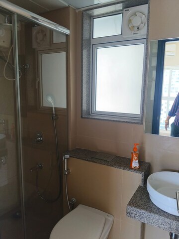 Bathroom in 1 BHK Apartment at LnT Veridian, Powai – for Rent
