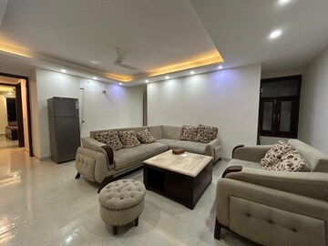 Living Room in 3 BHK Builder Floor at Freedom Fighters Enclave – for Rent