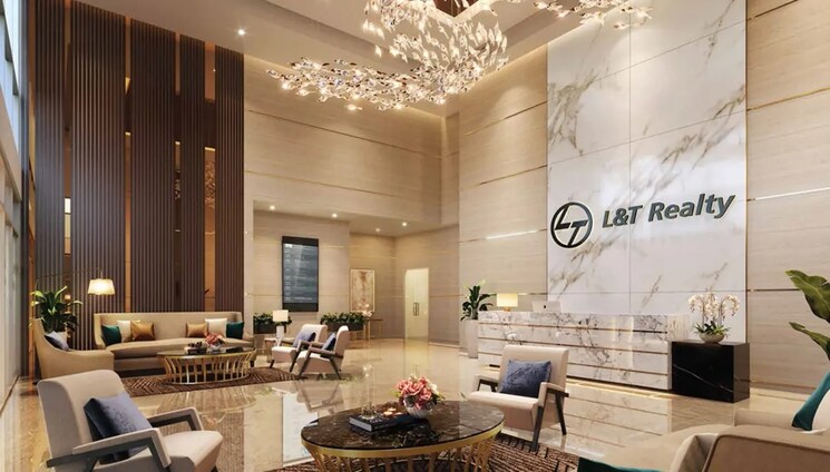 Living Room, lnt-elixir-reserve 3 Bedroom 1446 Sq.Ft. Apartment In Powai Mumbai 8167699